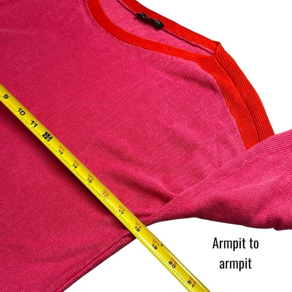 Eileen Fisher Bateau Neck Organic Linen Colorblock Top Coastal Holiday Fun S - Picture 6 of 7